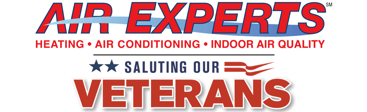 air experts logo  with text "saluting our veterans"