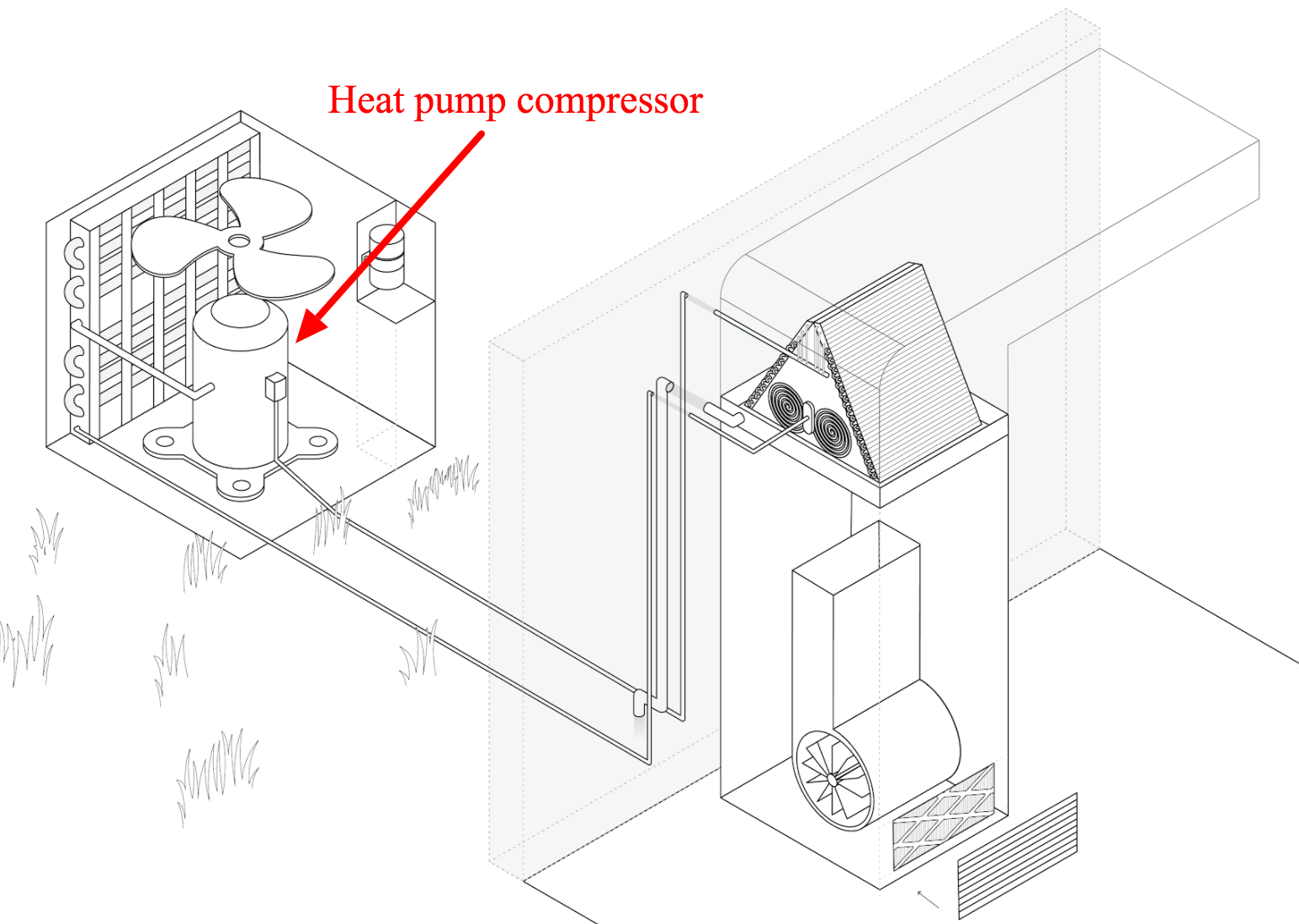 heat pump compressor diagram